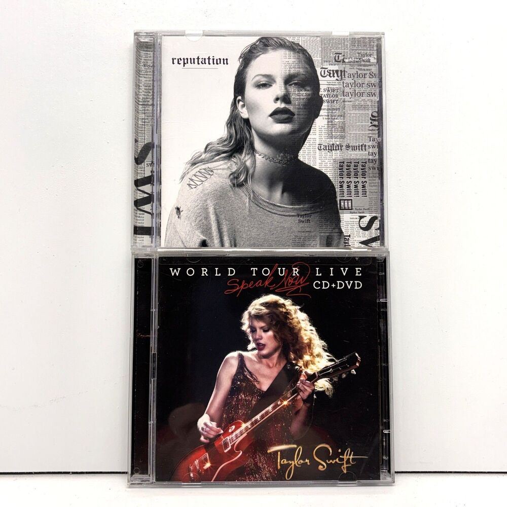 Taylor Swift CD Album Lot of 2: reputation & Speak Now World Tour Live CD-DVD